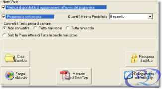 Opzioni Note Varie Opzioni Note Varie